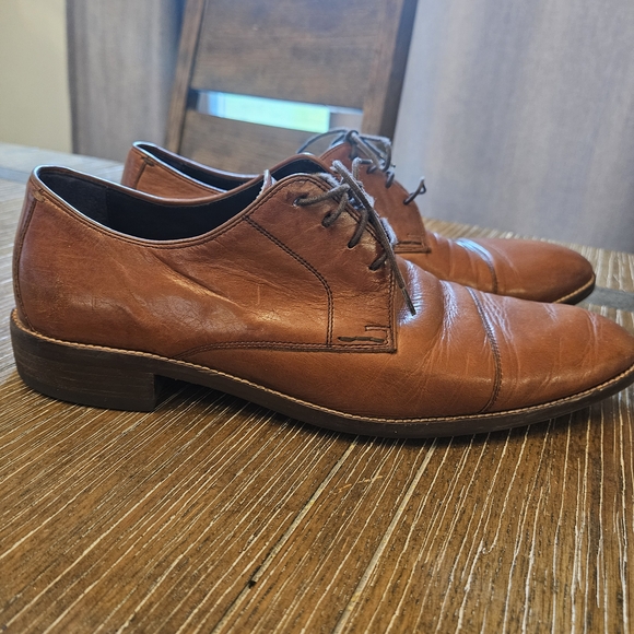 Cole Haan Men's Tan Leather Oxfords - Picture 2 of 2